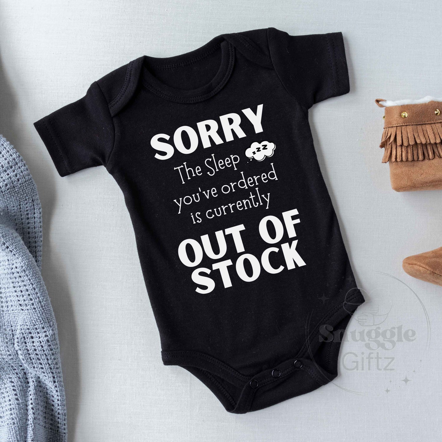 Sorry the sleep you've ordered is out of stock Infant Baby Shirt Bodysuit, Baby Boy Girl Gender Neutral Snapsuit, Cute Diaper Shirt Romper