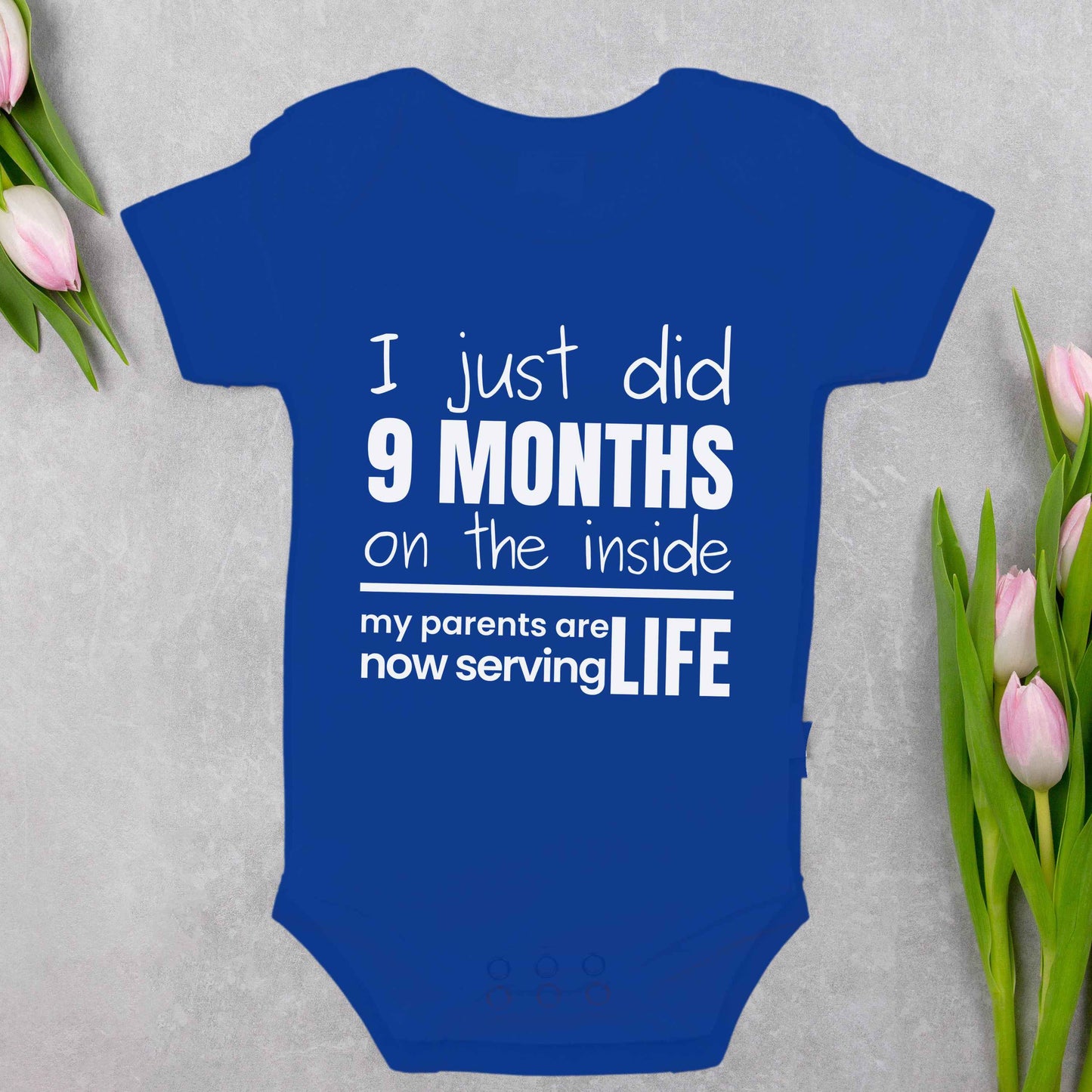 I Just Did 9 Months On The Inside Infant Baby Jersey Fun Cozy Bodysuit, Baby Boy Girl Gender Neutral Snapsuit, Soft Cute Diaper Shirt Romper